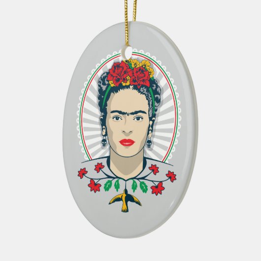 Frida Kahlo |  Floral Keramisch Ornament (Links)