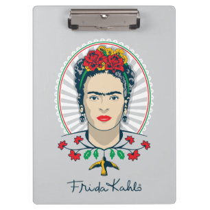 Frida Kahlo    Floral Klembord