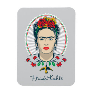 Frida Kahlo    Floral Magneet