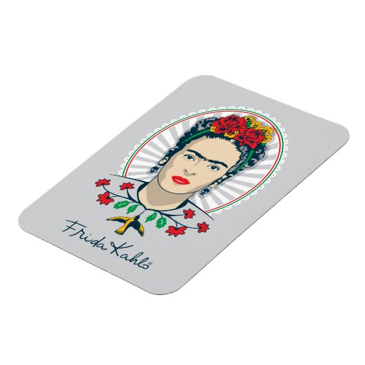 Frida Kahlo |  Floral Magneet (Linkerzijde)