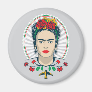 Frida Kahlo    Floral Magneet