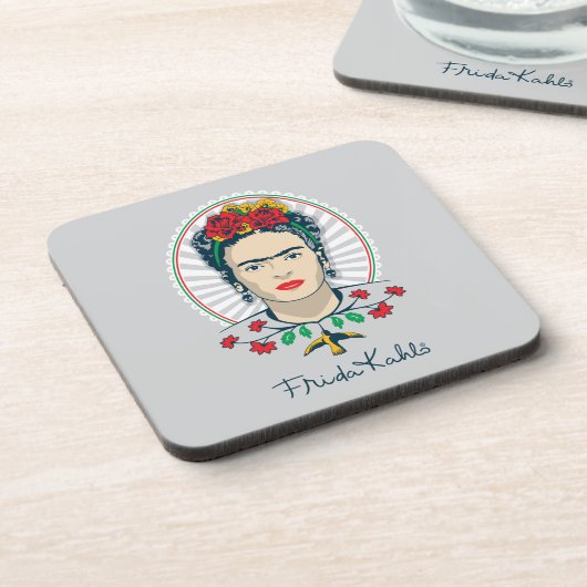 Frida Kahlo |  Floral Onderzetter (Linkerzijde)