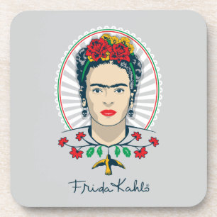 Frida Kahlo Floral Onderzetter