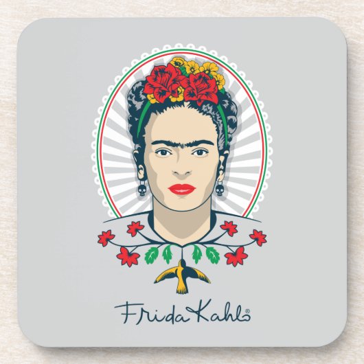 Frida Kahlo |  Floral Onderzetter (Voorkant)