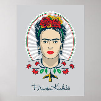 Frida Kahlo | Floral Poster