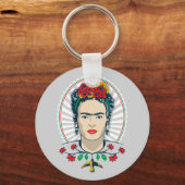 Frida Kahlo |  Floral Sleutelhanger (Voorkant)