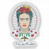Frida Kahlo |  Floral Sticker (Voorkant)