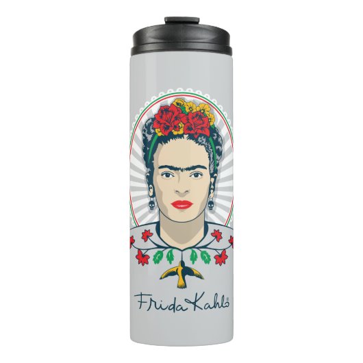Frida Kahlo |  Floral Thermosbeker (Voorkant)