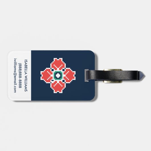 Frida Kahlo | Floral Tribute Bagagelabel (Achterkant horizontaal)