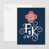 Frida Kahlo | Floral Tribute Briefkaart (Voorkant / Achterkant)