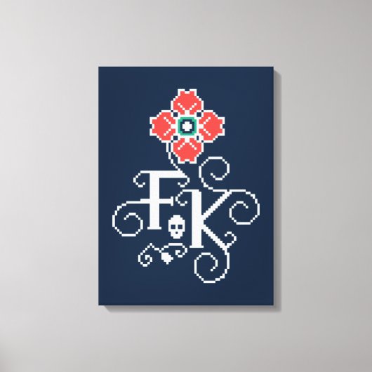 Frida Kahlo | Floral Tribute Canvas Afdruk (Voorkant)