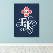 Frida Kahlo | Floral Tribute Canvas Afdruk (Insitu (Houten vloer))