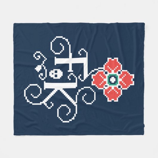 Frida Kahlo | Floral Tribute Fleece Deken (Voorkant (Horizontaal))