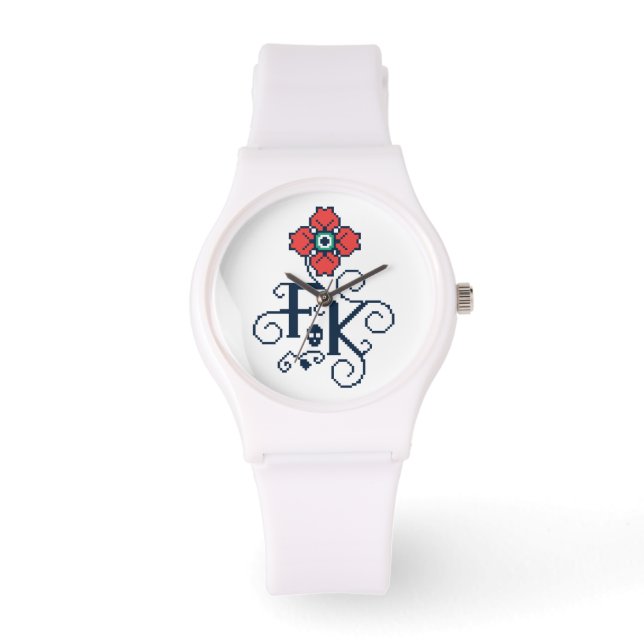 Frida Kahlo | Floral Tribute Horloge (Voorkant)