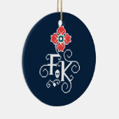 Frida Kahlo | Floral Tribute Keramisch Ornament (Rechts)