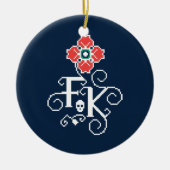 Frida Kahlo | Floral Tribute Keramisch Ornament (Voorkant)