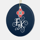 Frida Kahlo | Floral Tribute Keramisch Ornament (Links)