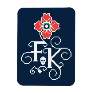 Frida Kahlo   Floral Tribute Magneet
