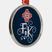 Frida Kahlo | Floral Tribute Metalen Ornament (Rechts)