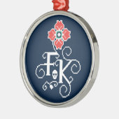 Frida Kahlo | Floral Tribute Metalen Ornament (Links)