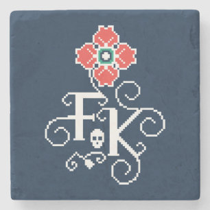 Frida Kahlo   Floral Tribute Stenen Onderzetter