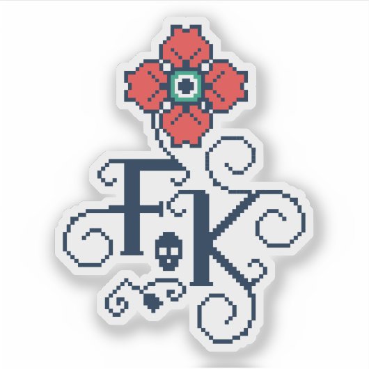 Frida Kahlo | Floral Tribute Sticker (Voorkant)