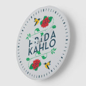 Frida Kahlo | Floral Typografie Grote Klok (Hoek)