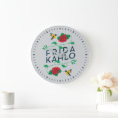 Frida Kahlo | Floral Typografie Grote Klok (Huis)