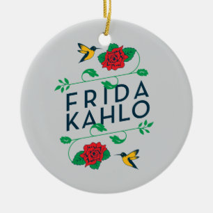 Frida Kahlo   Floral Typografie Keramisch Ornament