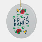 Frida Kahlo | Floral Typografie Keramisch Ornament (Links)