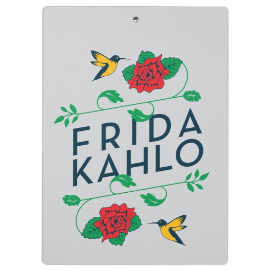 Frida Kahlo | Floral Typografie Klembord (Achterkant)