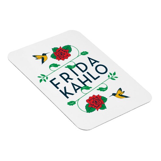 Frida Kahlo | Floral Typografie Magneet (Rechterzijde)