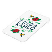 Frida Kahlo | Floral Typografie Magneet (Linkerzijde)