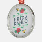 Frida Kahlo | Floral Typografie Metalen Ornament (Links)
