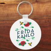 Frida Kahlo | Floral Typografie Sleutelhanger (Voorkant)