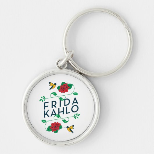Frida Kahlo | Floral Typografie Sleutelhanger (Voorkant)
