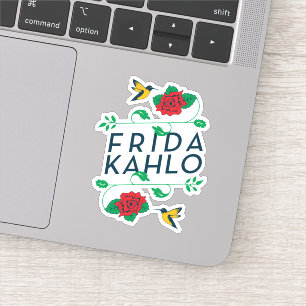 Frida Kahlo Floral Typografie Sticker