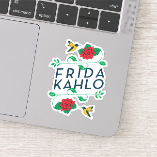 Frida Kahlo | Floral Typografie Sticker