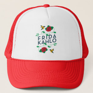 Frida Kahlo   Floral Typografie Trucker Pet