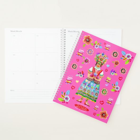 Frida Kahlo Flower Folk Art Inspiration Planner (Display)