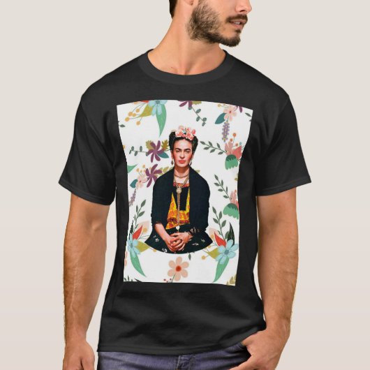 Frida Kahlo Flowers Classic T-Shirt (Voorkant)