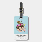 Frida Kahlo | FridaMoji - A.K. Bagagelabel (Voorkant verticaal)