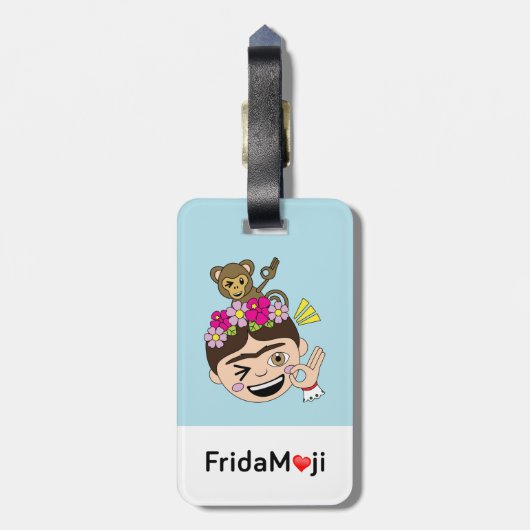 Frida Kahlo | FridaMoji - A.K. Bagagelabel (Achterkant verticaal)