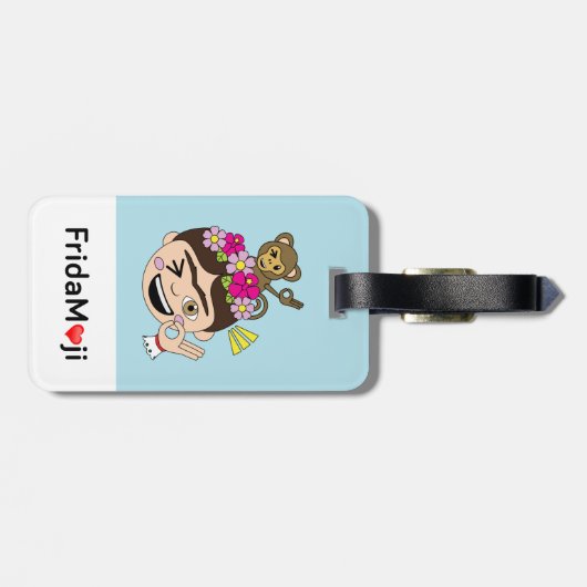 Frida Kahlo | FridaMoji - A.K. Bagagelabel (Achterkant horizontaal)