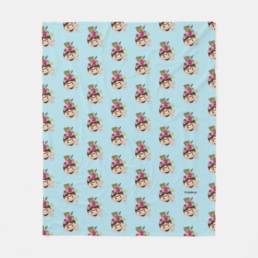 Frida Kahlo | FridaMoji - A.K. Fleece Deken (Voorkant)