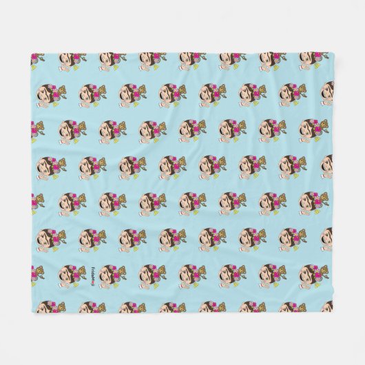 Frida Kahlo | FridaMoji - A.K. Fleece Deken (Voorkant (Horizontaal))