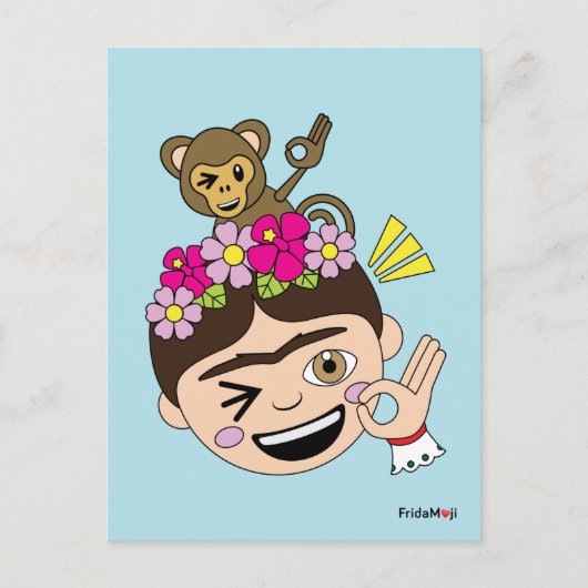 Frida Kahlo | FridaMoji - A OK Briefkaart (Voorkant)
