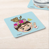 Frida Kahlo | FridaMoji - A OK Kartonnen Onderzetters (Schuin)