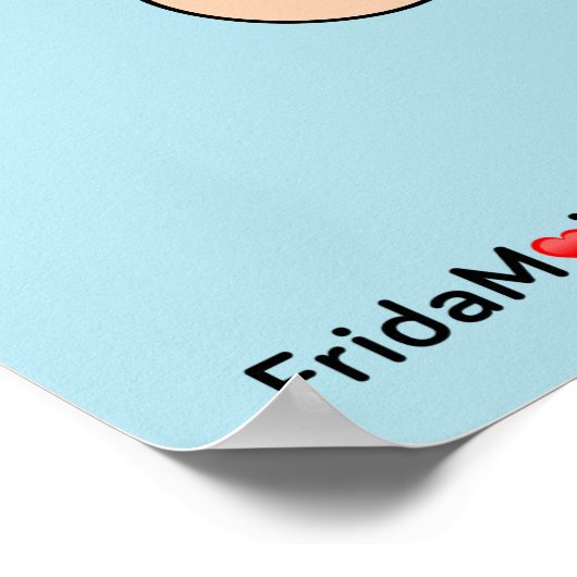 Frida Kahlo | FridaMoji - A OK Poster (Hoek)