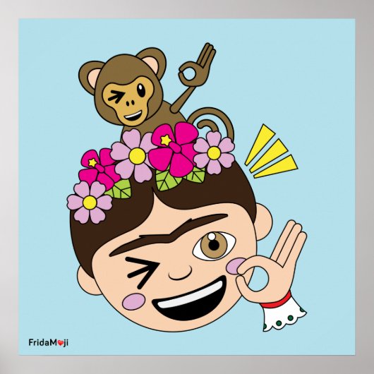 Frida Kahlo | FridaMoji - A OK Poster (Voorkant)